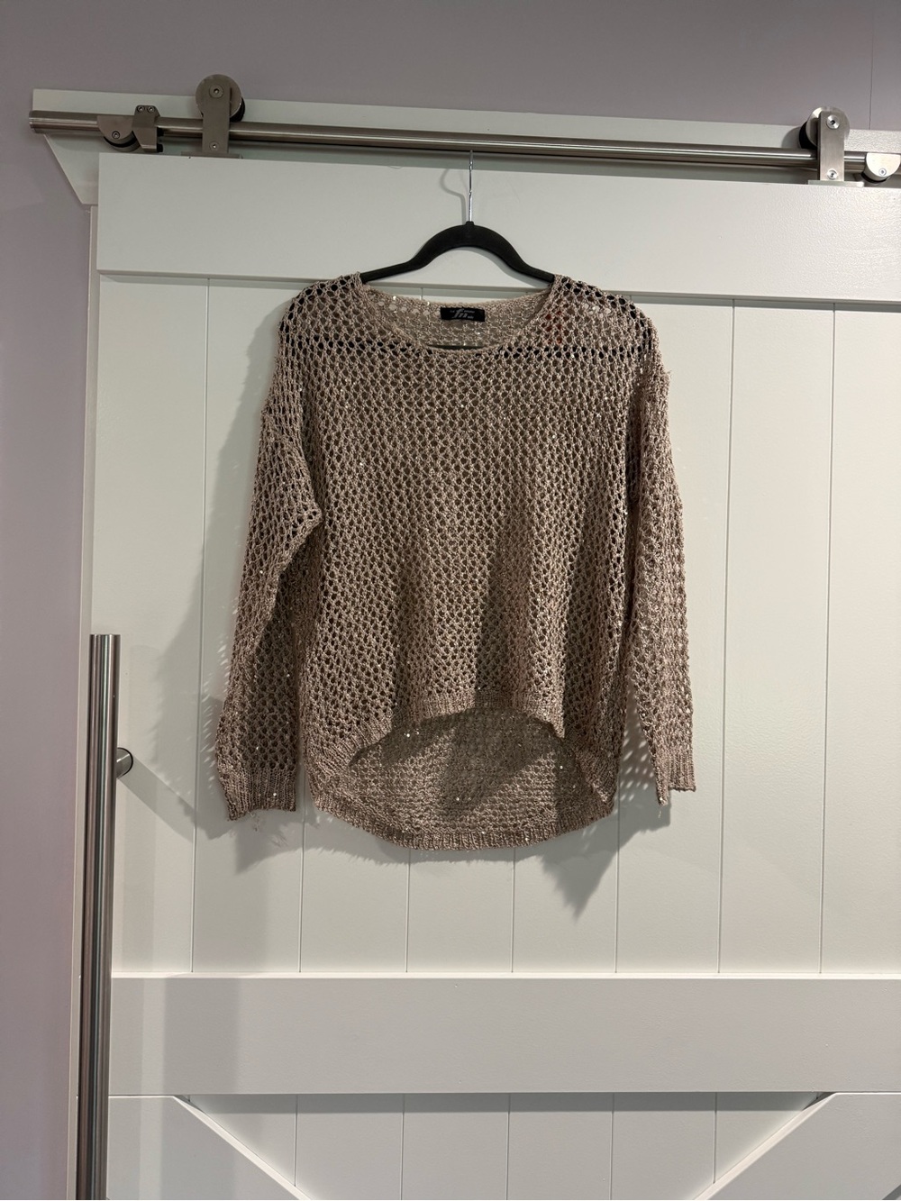 Open-Knit Lightweight Women’s Sweater - Taupe